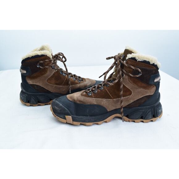 Burberry Men's Tor Genuine Shearling Lined Hiking Boot Brown 42 FLAWS READ - Picture 8 of 12